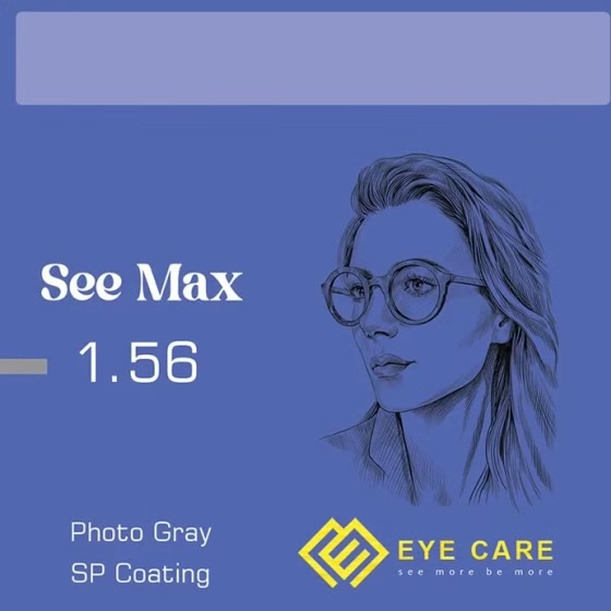 عینک عدسی طبی فتوکرومیک ضد خش See Max Gray یونیسکس See max مدل None